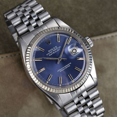 rolex datejust 16014 blue dial|Rolex Datejust reference 1601.